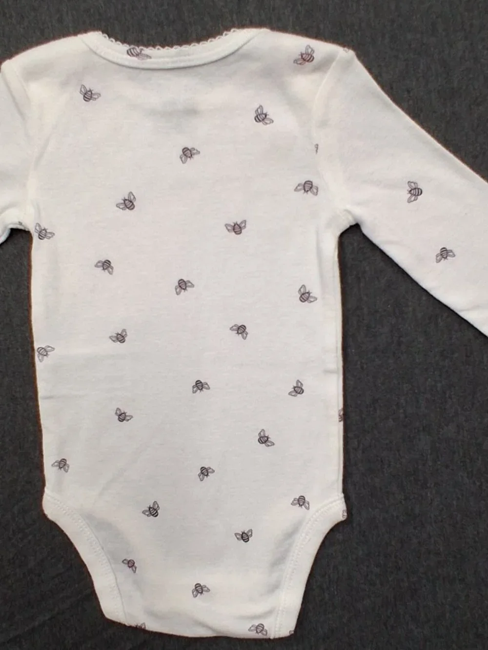 Carters infant girls onesie size 3 months white good condition